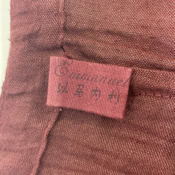 Boho Chic Ballon Dress Crinkle Gypsy Short Sleeve M/L Maroon - Picture 9 of 10